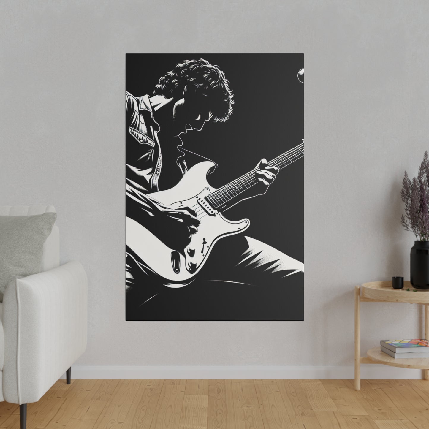 5236Z - music art work, rockstar gifts, musician gift ideas, guitar art work, guitar artwork, guitar wall art canvas, playing guitar, decor