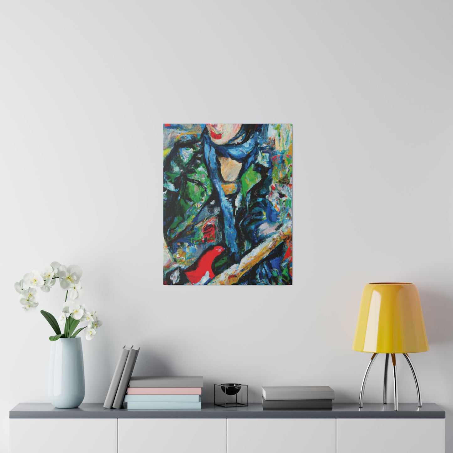 7452C - Rockstar Oil Painting Style Print | Poster | Home Decor | Wall Art | Music Art | Canvas