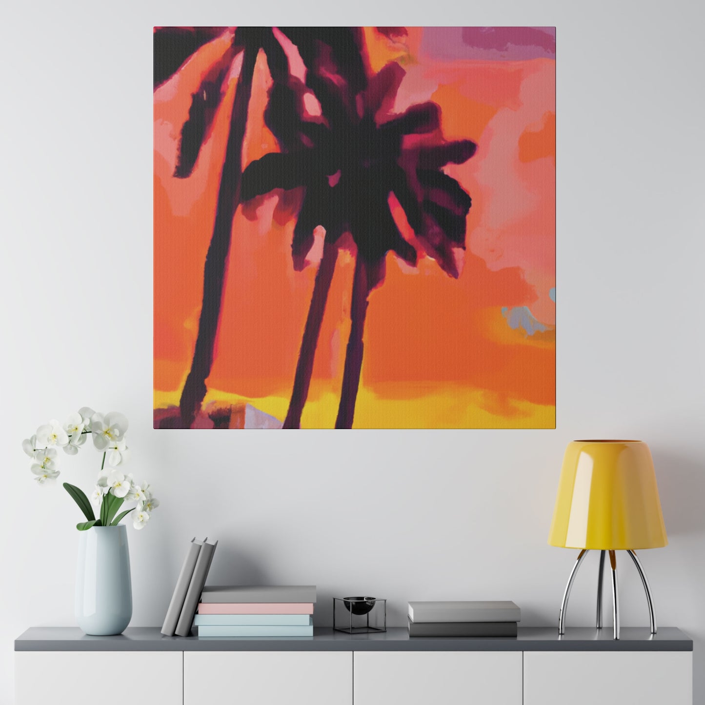 8398N - Miami Beach Sunset Painting Print | Miami | Beach | Sunset | Poster | Home Decor | Wall Art | Canvas