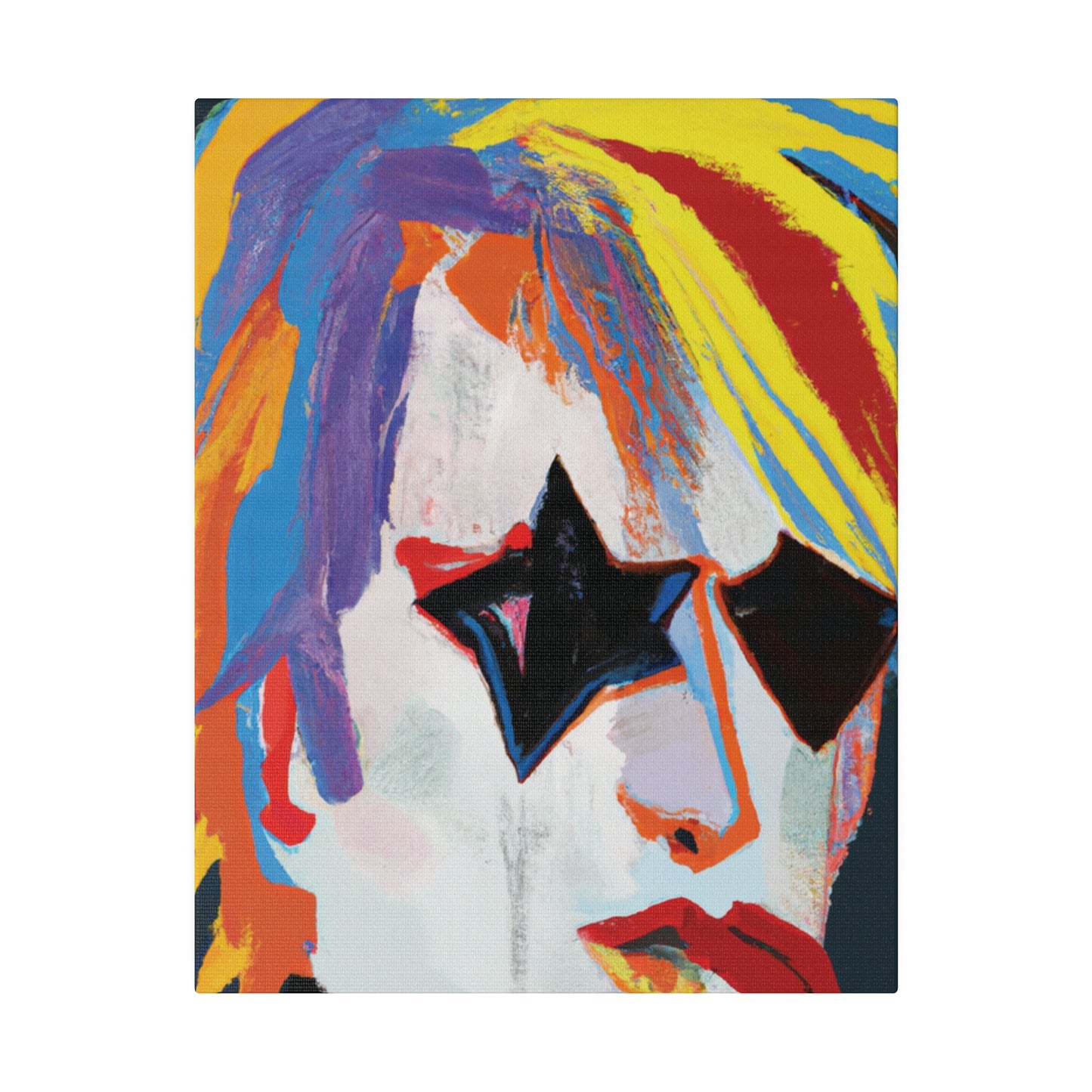 5673A - Rockstar Painting Print | Face | Abstract | Poster | Home Decor | Wall Art | Music Art | Canvas