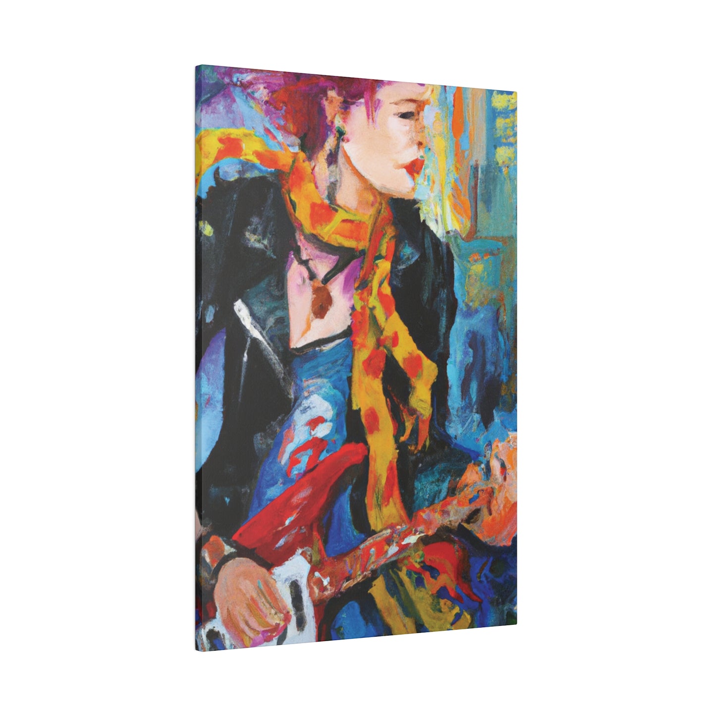 6234X - Rockstar Oil Painting Style Print | Poster | Home Decor | Wall Art | Music Art | Canvas