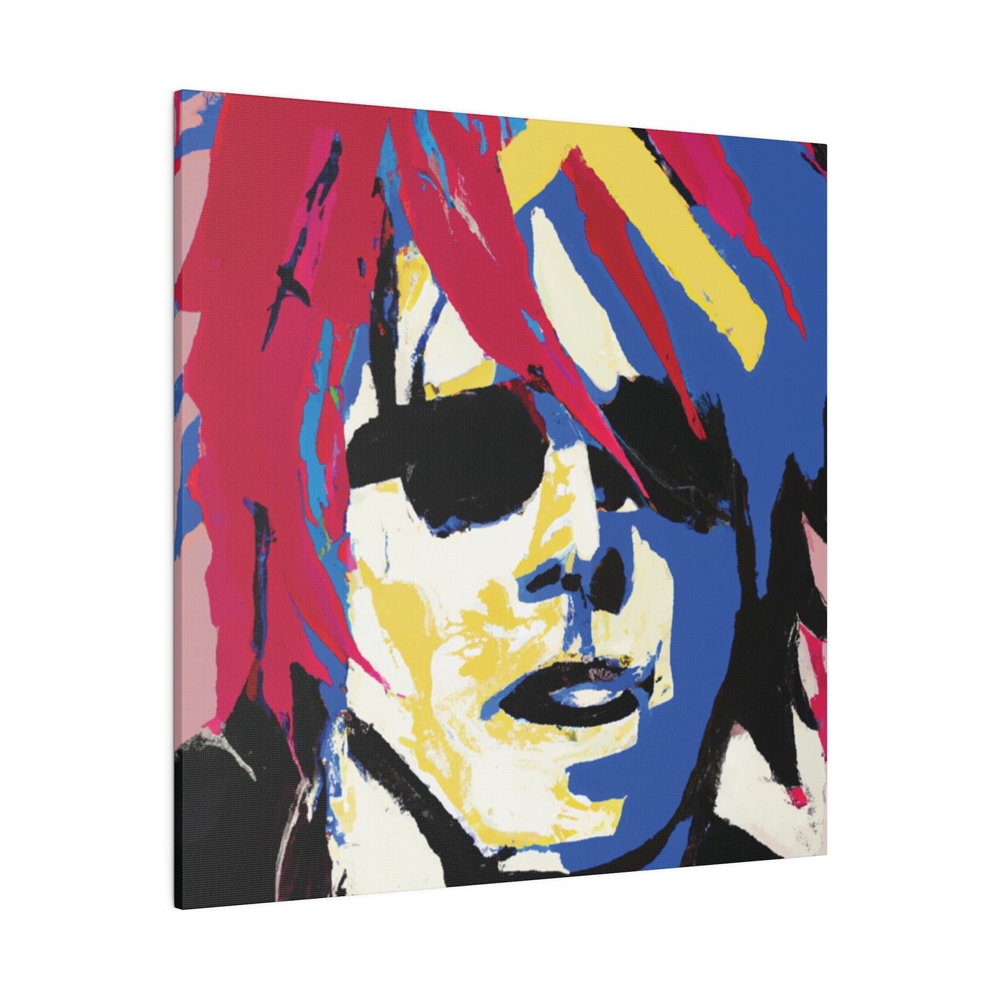 9537K - Rockstar Painting Print | Face | Abstract | Poster | Home Decor | Wall Art | Music Art | Canvas