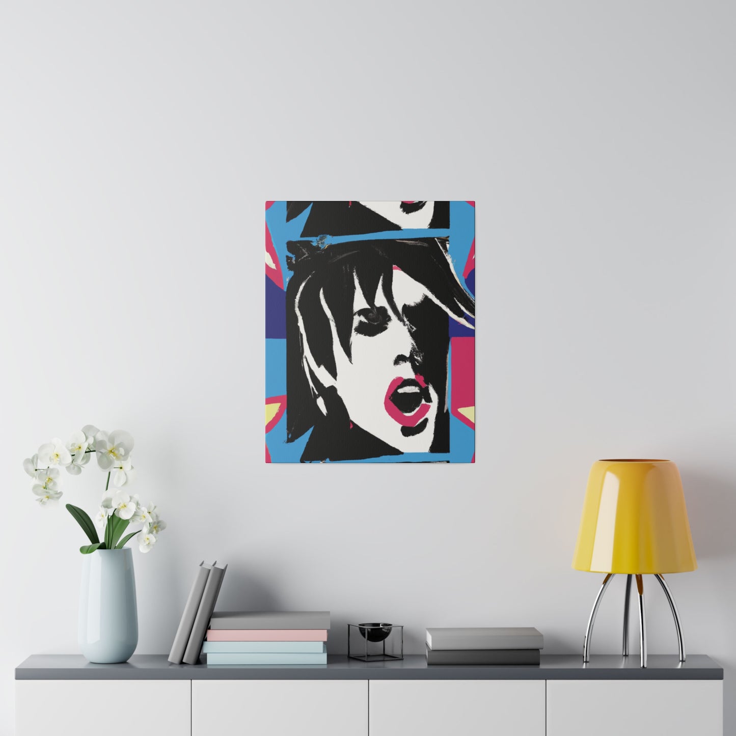 6431Q - Rockstar Painting Print | Face | Abstract | Poster | Home Decor | Wall Art | Music Art | Canvas