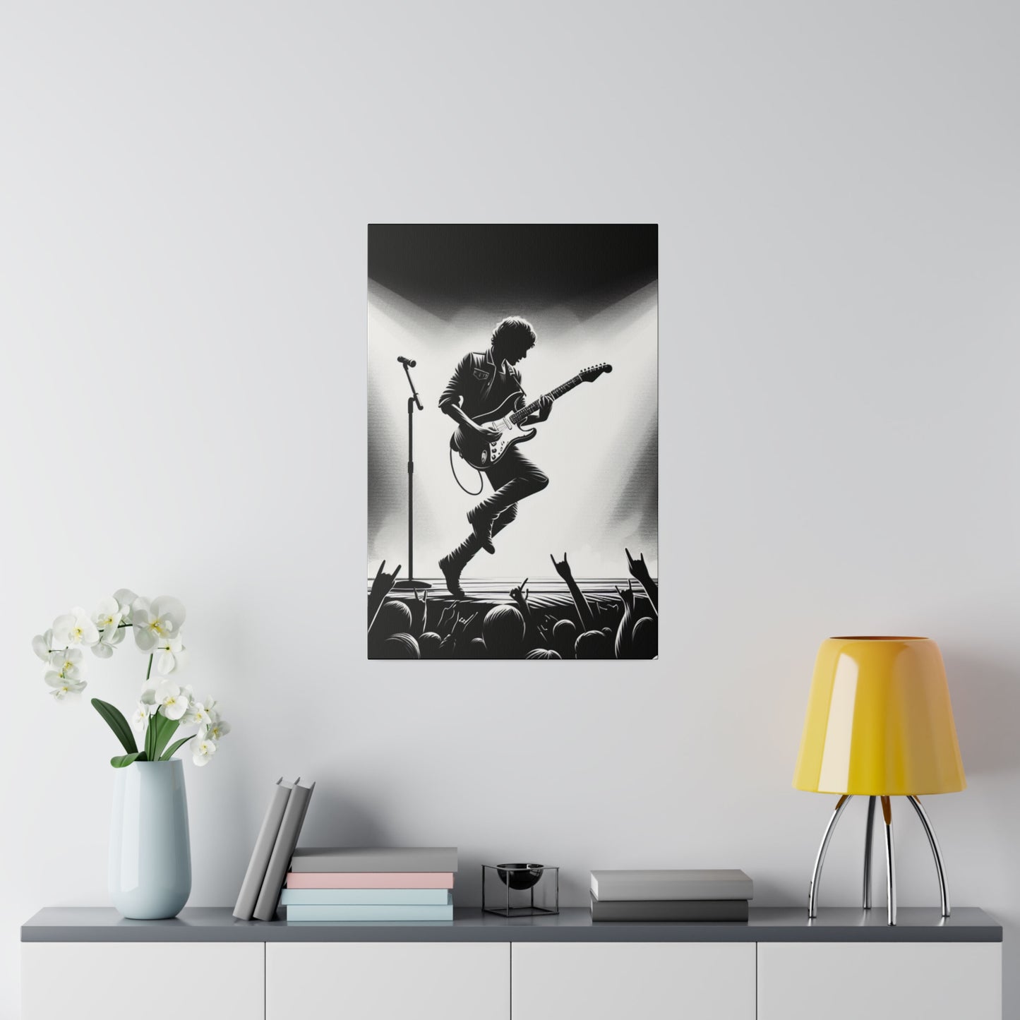 5472J - music art work, rockstar gifts, musician gift ideas, guitar art work, guitar artwork, guitar wall art canvas, playing guitar, decor