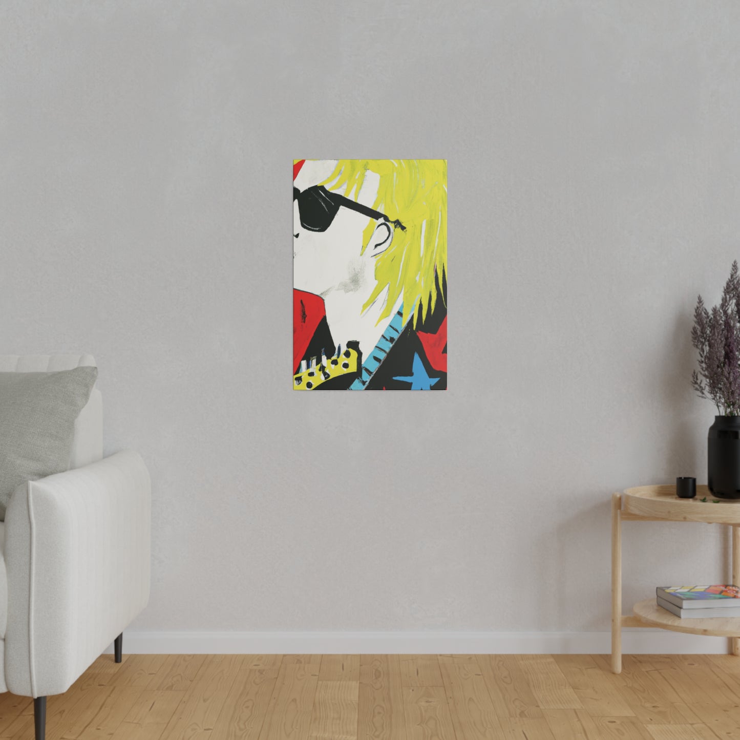 6755U - Rockstar Painting Print | Face | Abstract | Poster | Home Decor | Wall Art | Music Art | Canvas