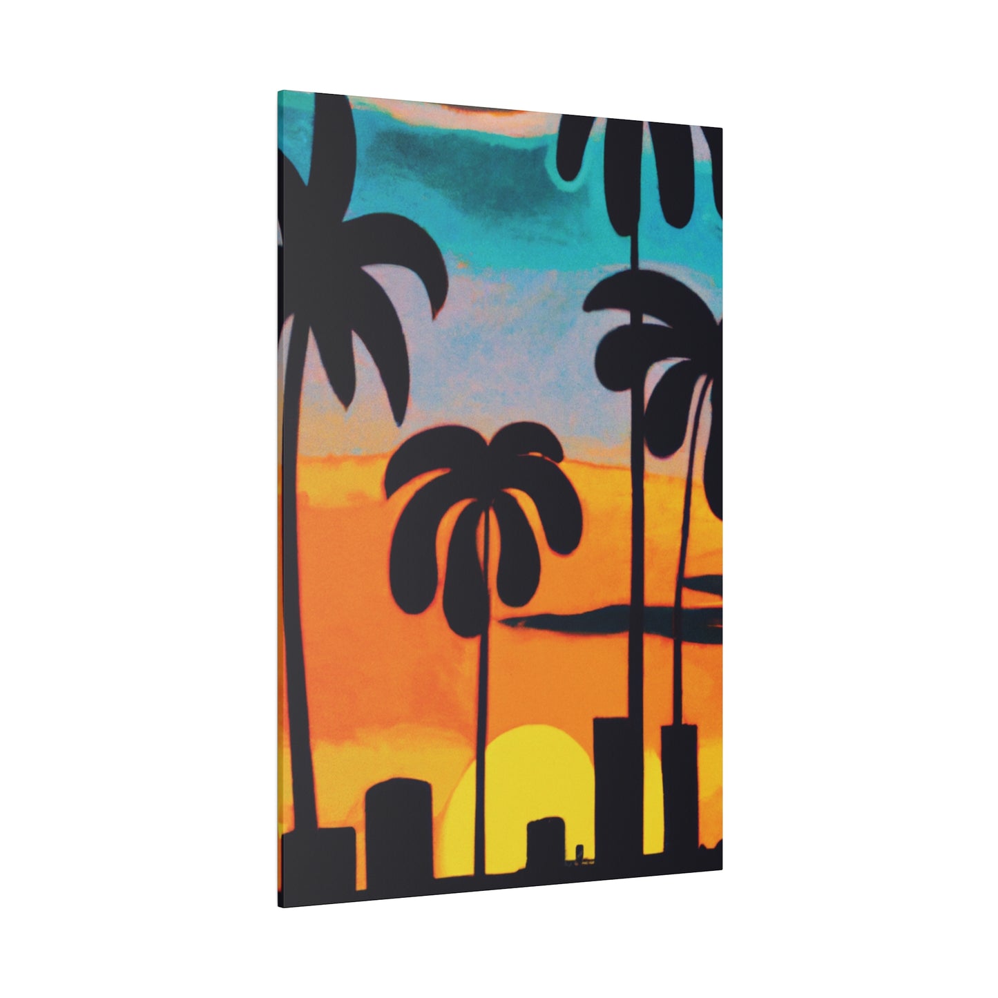 6878U - Miami Beach Sunset Painting Print | Miami | Beach | Sunset | Poster | Home Decor | Wall Art | Canvas