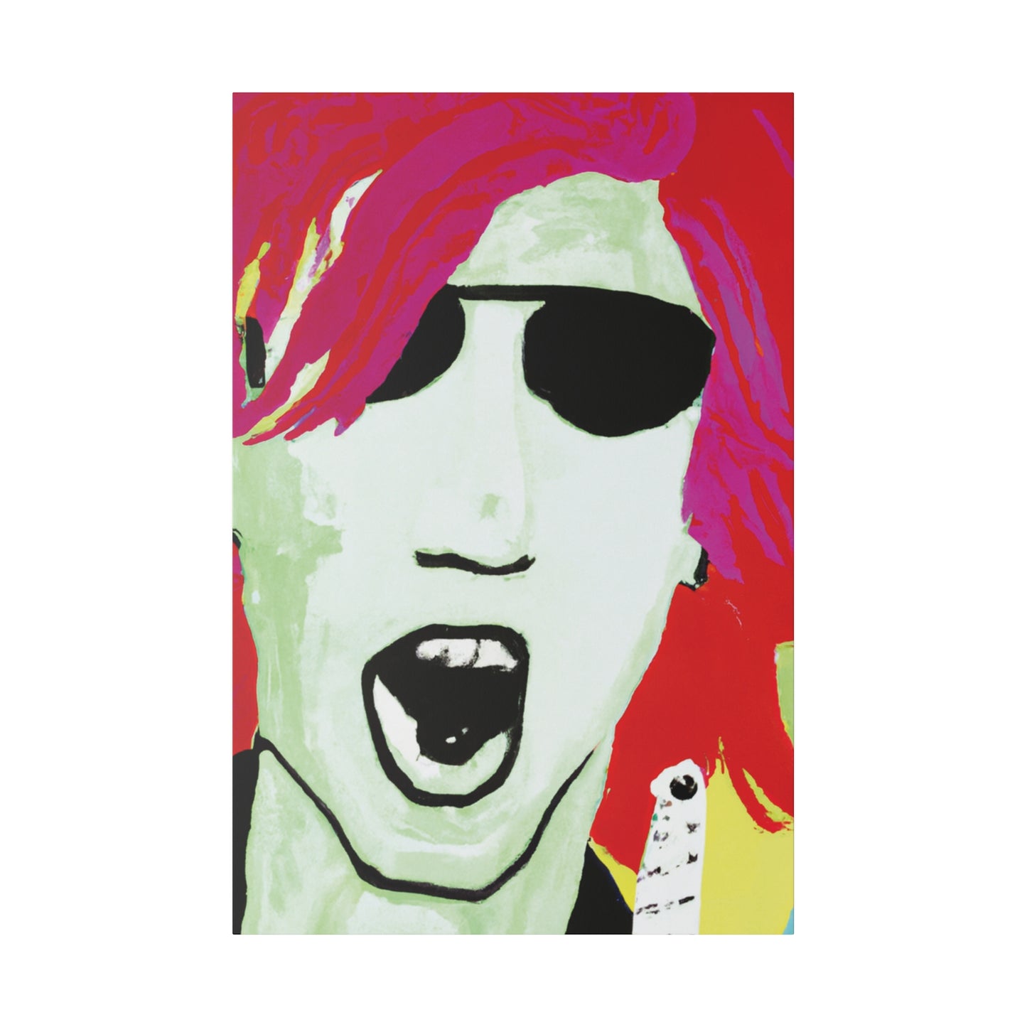 4662J - Rockstar Painting Print | Face | Abstract | Poster | Home Decor | Wall Art | Music Art | Canvas