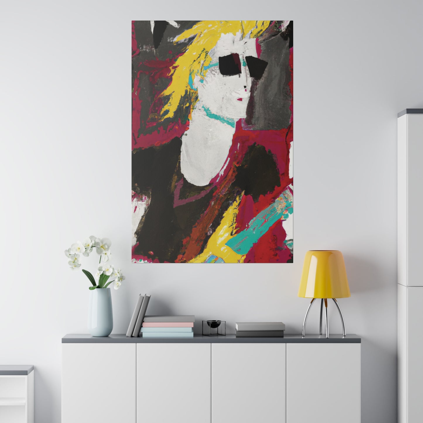 9346S - Rockstar Painting Print | Face | Abstract | Poster | Home Decor | Wall Art | Music Art | Canvas