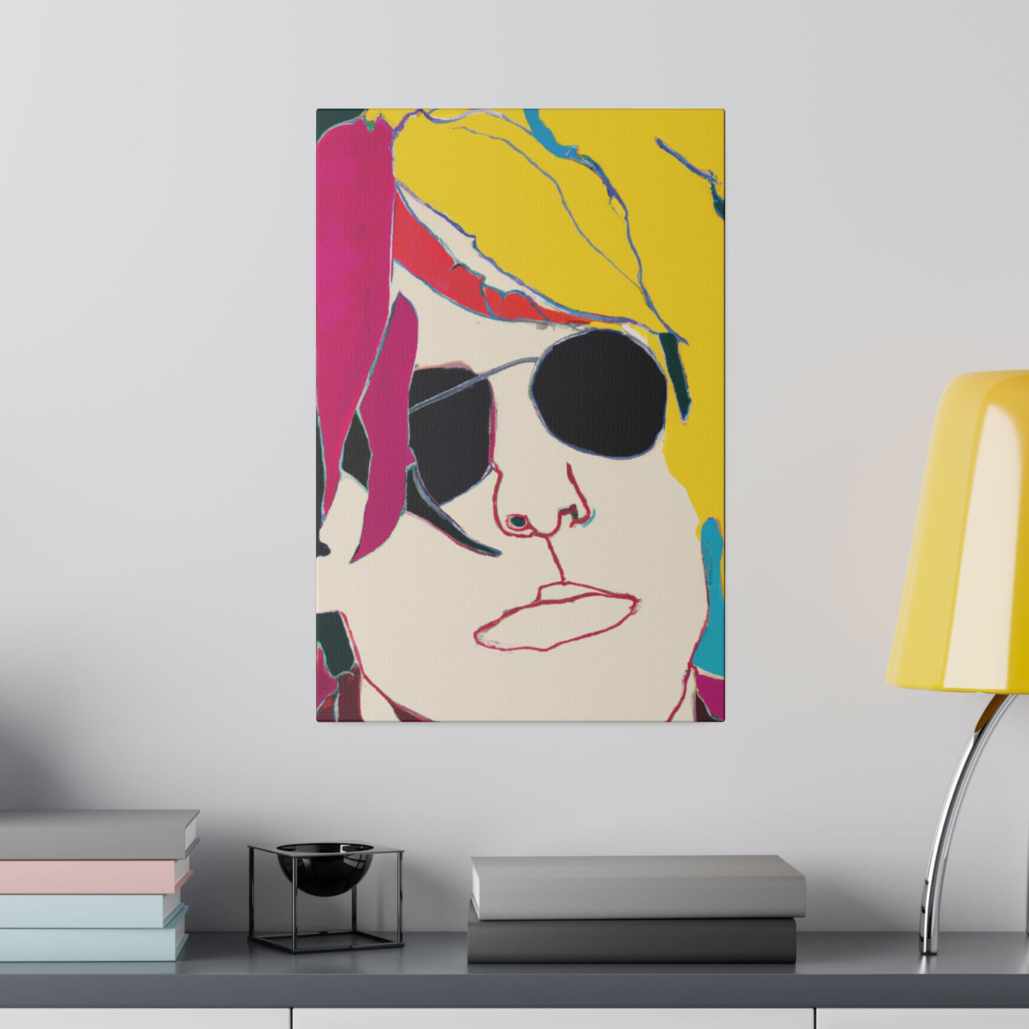 9138E - Rockstar Painting Print | Face | Abstract | Poster | Home Decor | Wall Art | Music Art | Canvas