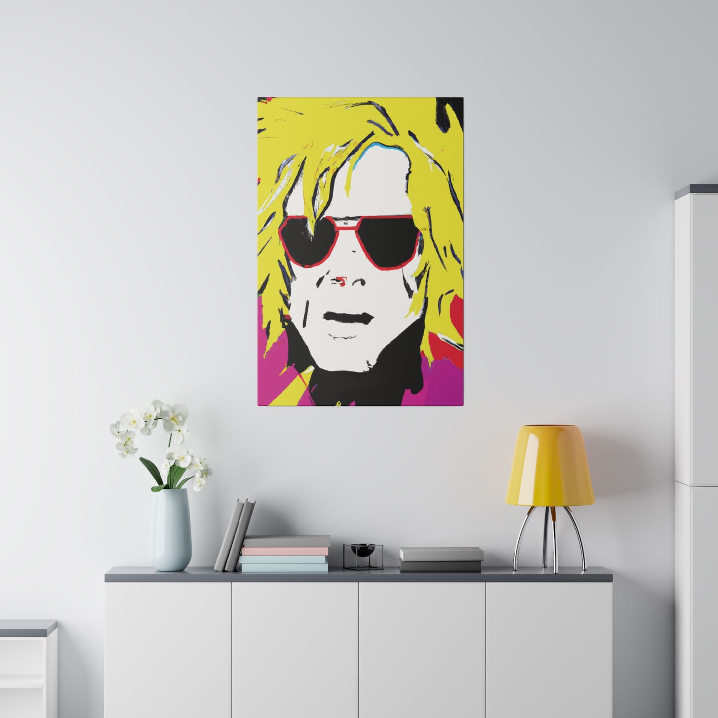 8476J - Rockstar Painting Print | Face | Abstract | Poster | Home Decor | Wall Art | Music Art | Canvas