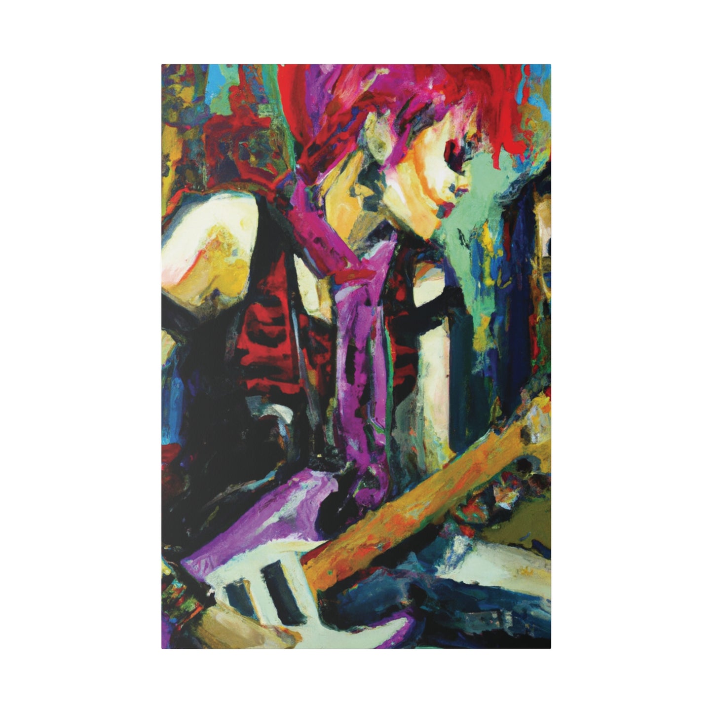 9704G - Rockstar Oil Painting Style Print | Poster | Home Decor | Wall Art | Music Art | Canvas