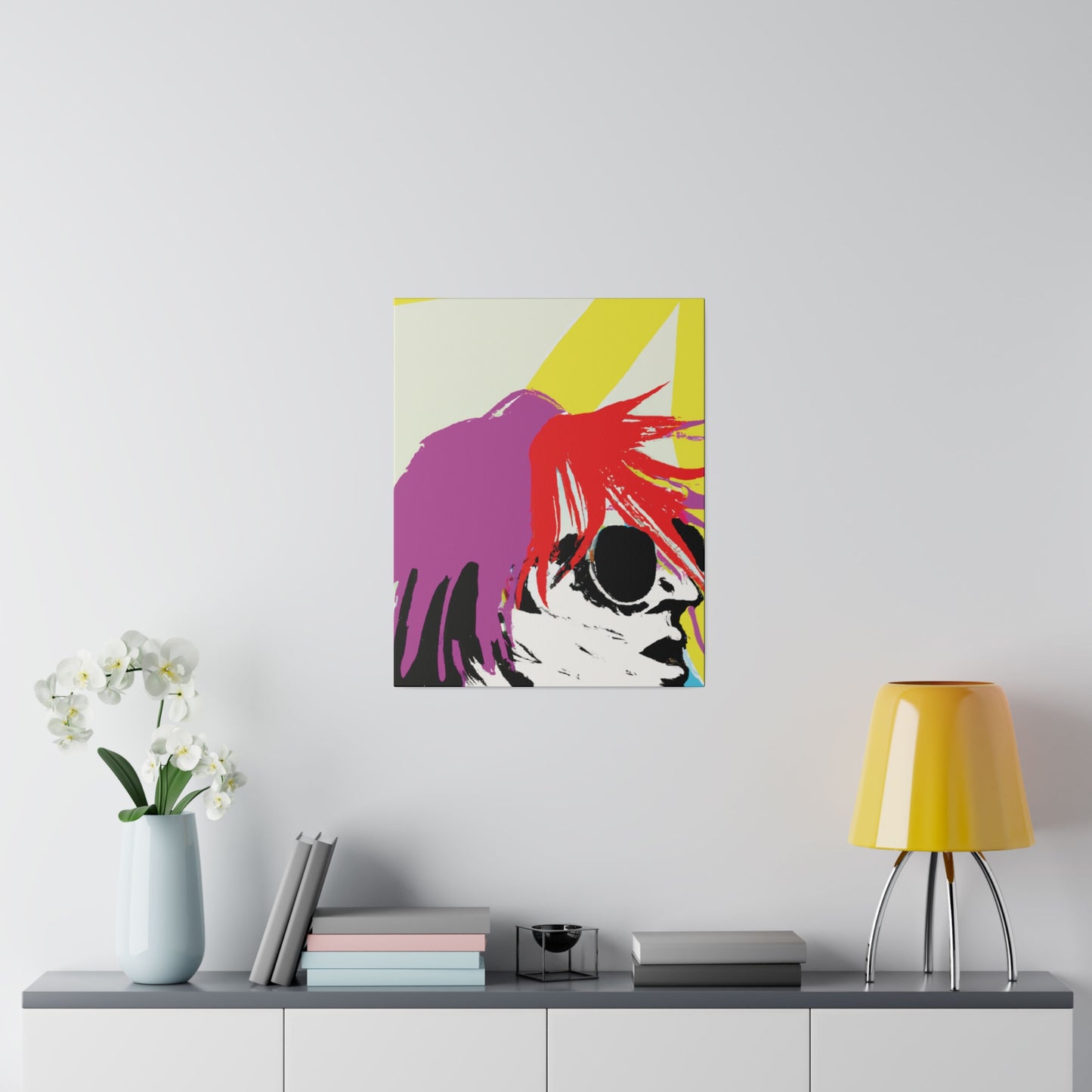 3198N - Rockstar Painting Print | Face | Abstract | Poster | Home Decor | Wall Art | Music Art | Canvas