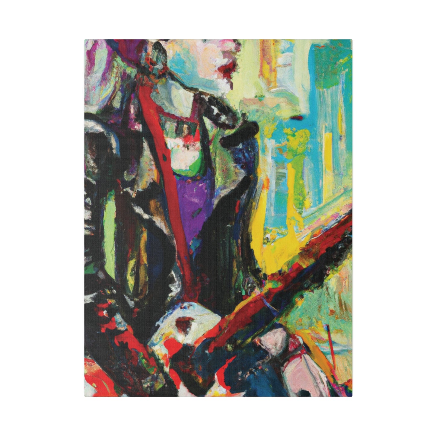 4247P - Rockstar Oil Painting Style Print | Poster | Home Decor | Wall Art | Music Art | Canvas