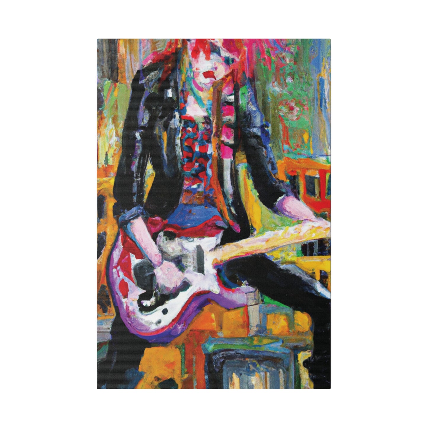 834H - Rockstar Oil Painting Style Print | Poster | Home Decor | Wall Art | Music Art | Canvas