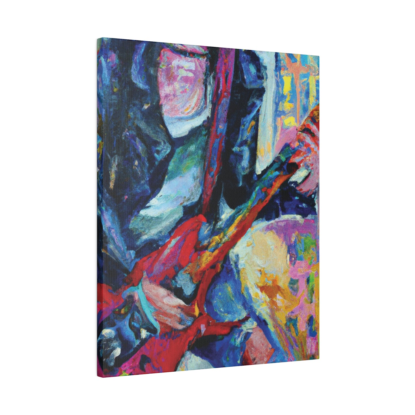 4512K - Rockstar Oil Painting Style Print | Poster | Home Decor | Wall Art | Music Art | Canvas