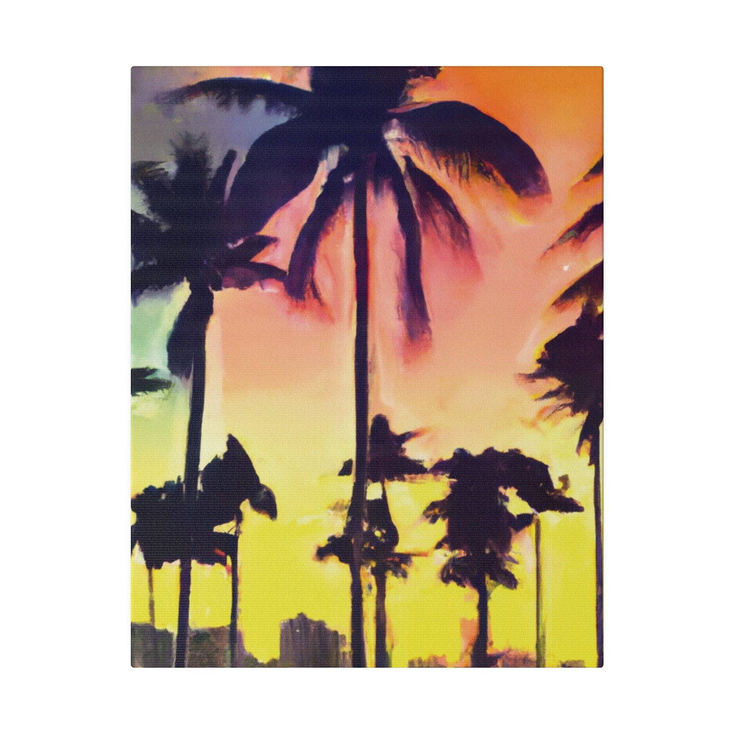 5608P - Miami Beach Sunset Painting Print | Miami | Beach | Sunset | Poster | Home Decor | Wall Art | Canvas