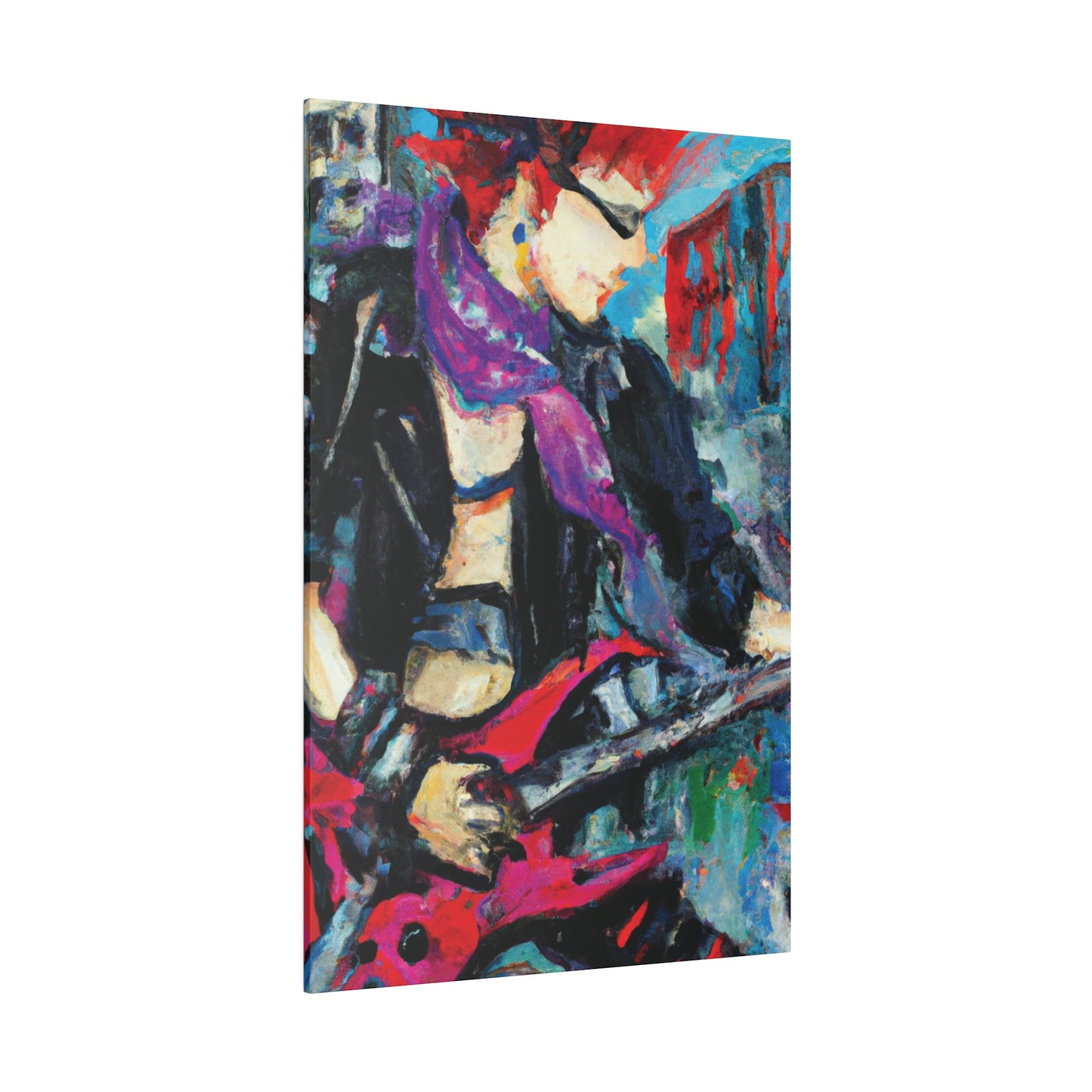 208D - Rockstar Oil Painting Style Print | Poster | Home Decor | Wall Art | Music Art | Canvas