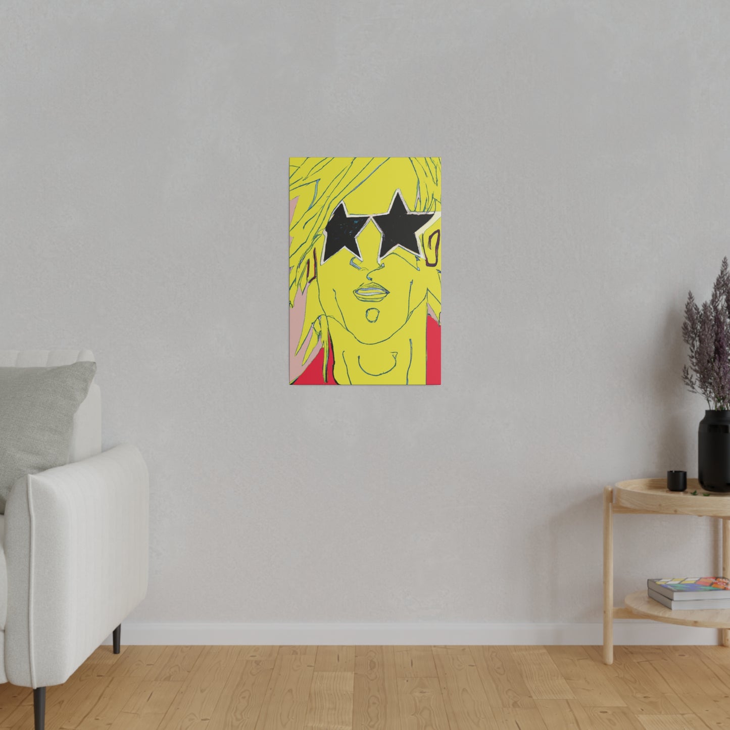 2035A - Rockstar Painting Print | Face | Abstract | Poster | Home Decor | Wall Art | Music Art | Canvas