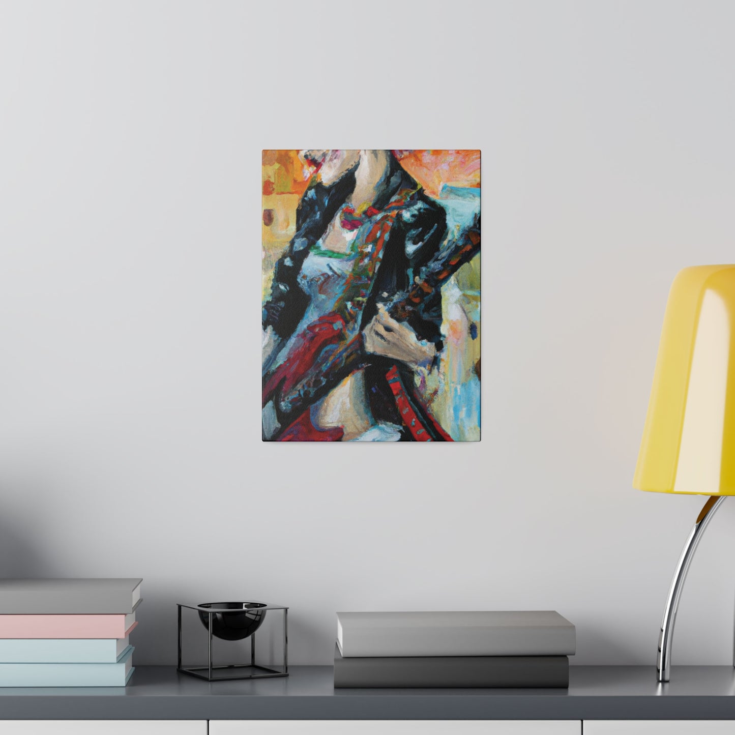 732X - Rockstar Oil Painting Style Print | Poster | Home Decor | Wall Art | Music Art | Canvas