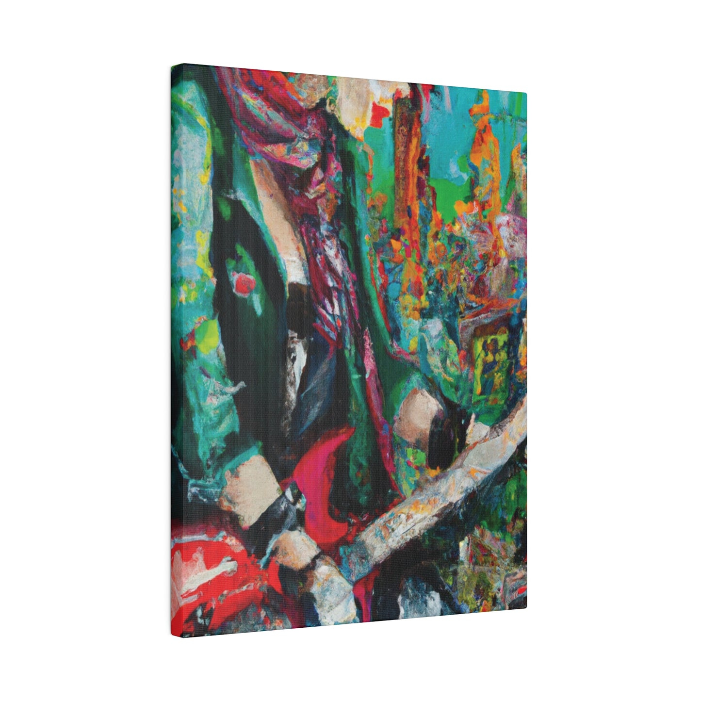 8679Y - Rockstar Oil Painting Style Print | Poster | Home Decor | Wall Art | Music Art | Canvas