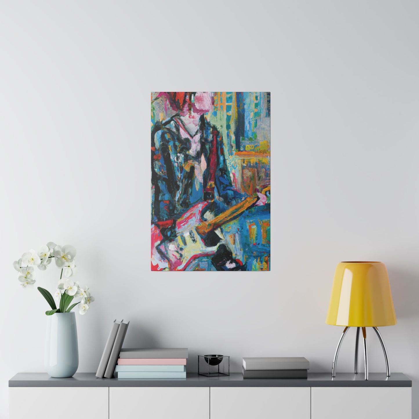 4712U - Rockstar Oil Painting Style Print | Poster | Home Decor | Wall Art | Music Art | Canvas