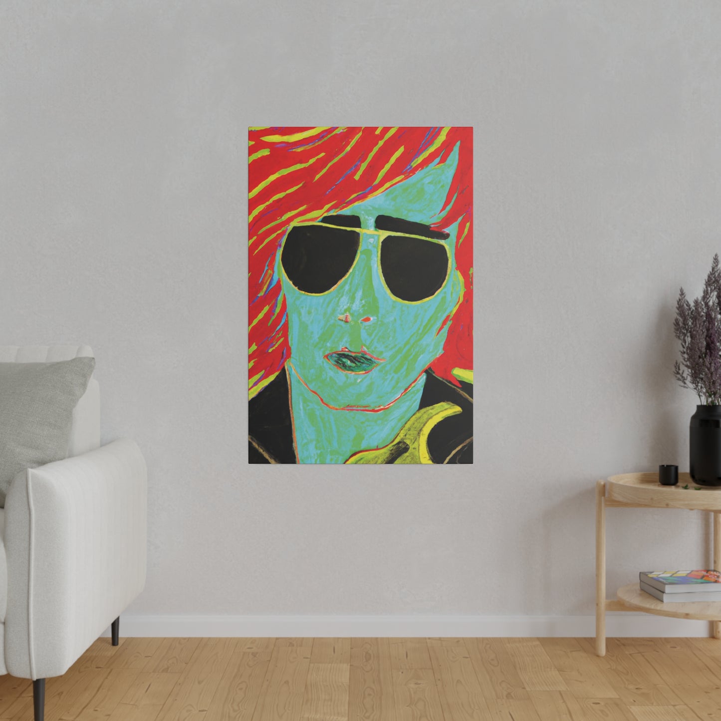 2058M - Rockstar Painting Print | Face | Abstract | Poster | Home Decor | Wall Art | Music Art | Canvas