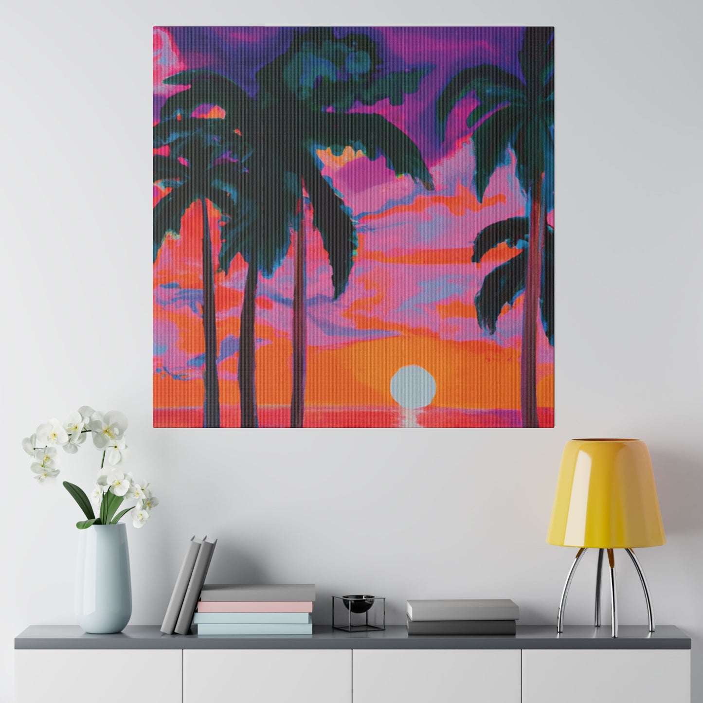 2189Z - Miami Beach Sunset Painting Print | Miami | Beach | Sunset | Poster | Home Decor | Wall Art | Canvas