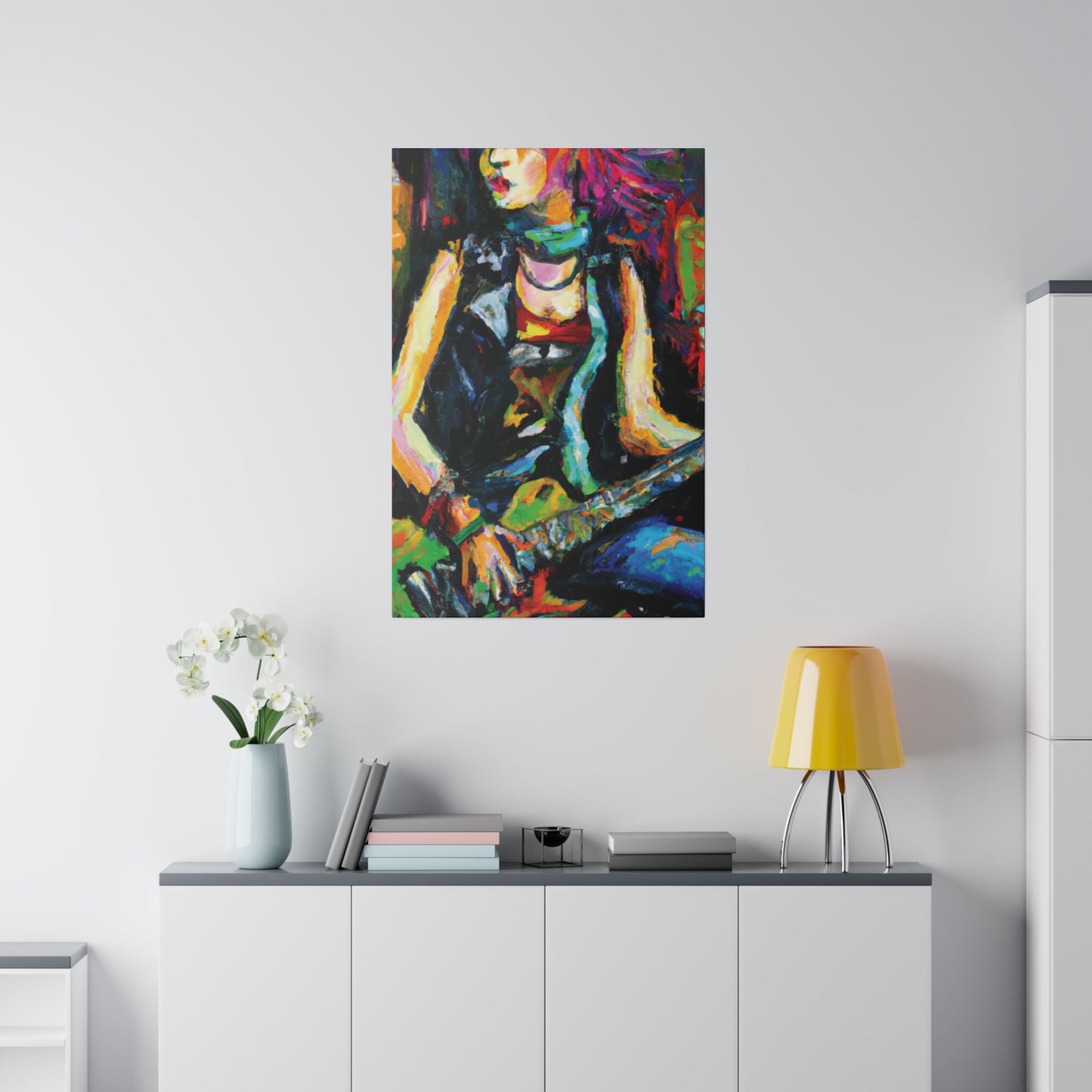 7187Z - Rockstar Oil Painting Style Print | Poster | Home Decor | Wall Art | Music Art | Canvas