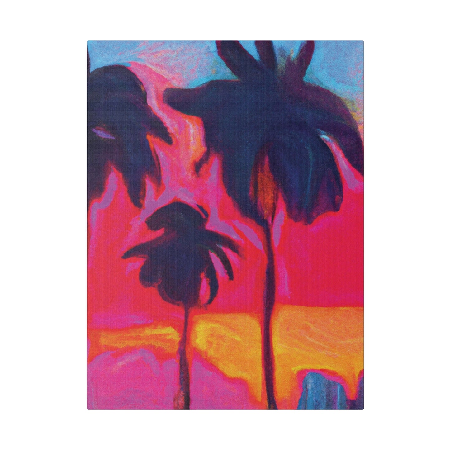 4879H - Miami Beach Sunset Painting Print | Miami | Beach | Sunset | Poster | Home Decor | Wall Art | Canvas