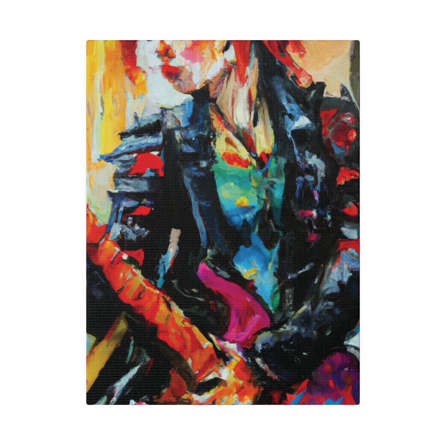 8596X - Rockstar Oil Painting Style Print | Poster | Home Decor | Wall Art | Music Art | Canvas