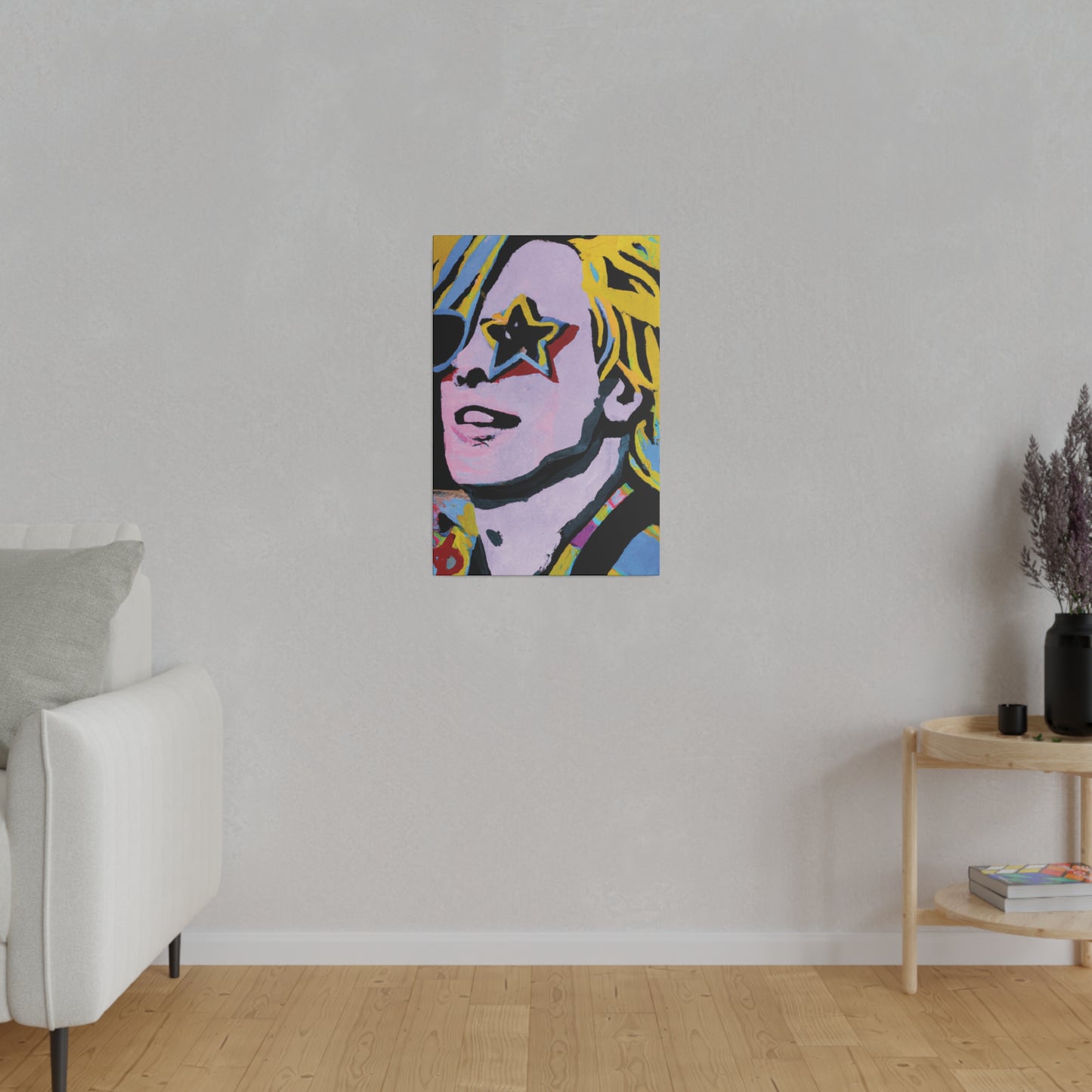 5027F - Rockstar Painting Print | Face | Abstract | Poster | Home Decor | Wall Art | Music Art | Canvas