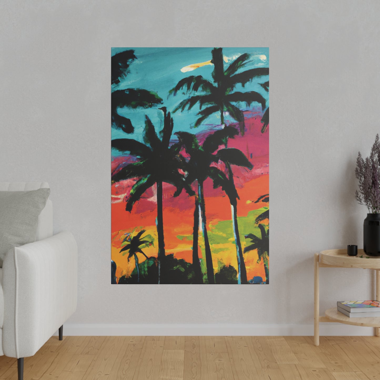 9761F - Miami Beach Sunset Painting Print | Miami | Beach | Sunset | Poster | Home Decor | Wall Art | Canvas