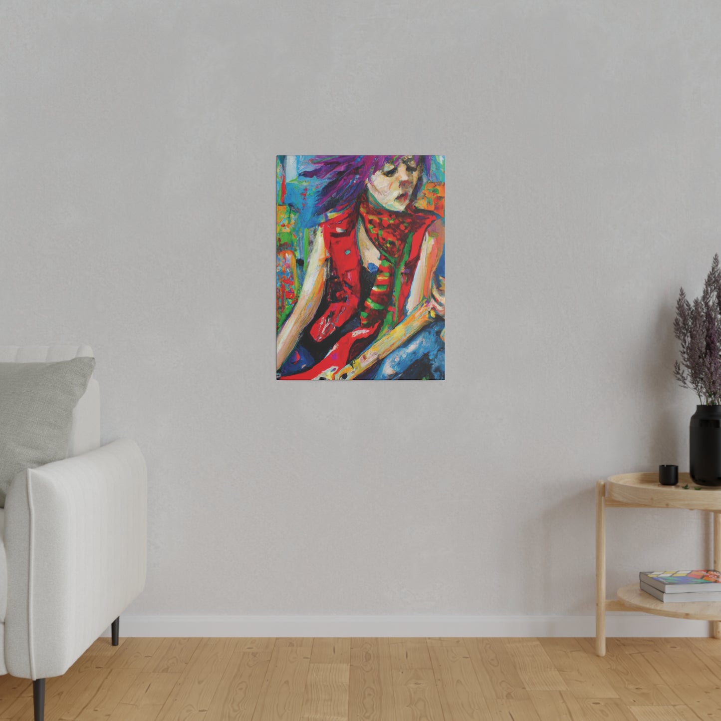 6732Q - Rockstar Oil Painting Style Print | Poster | Home Decor | Wall Art | Music Art | Canvas