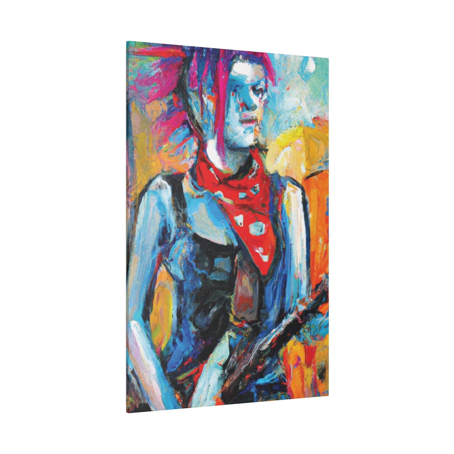 7372P - Rockstar Oil Painting Style Print | Poster | Home Decor | Wall Art | Music Art | Canvas