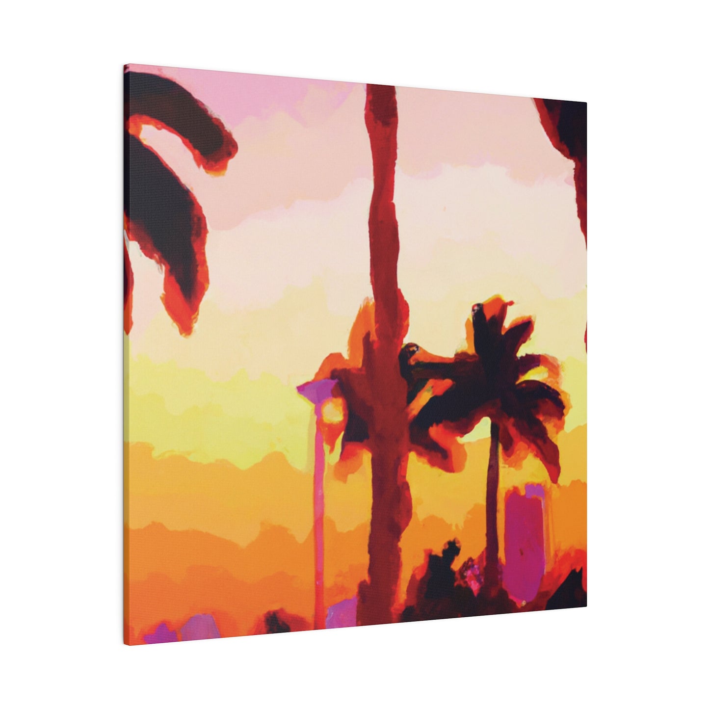 7016Q - Miami Beach Sunset Painting Print | Miami | Beach | Sunset | Poster | Home Decor | Wall Art | Canvas