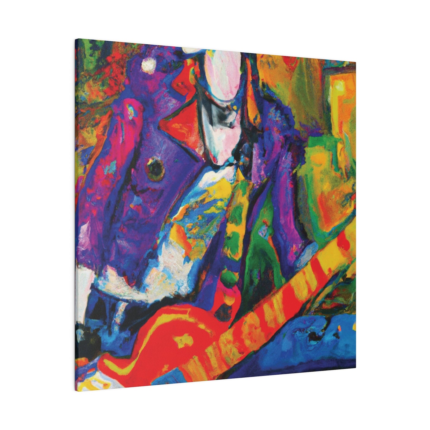 7368Q - Rockstar Oil Painting Style Print | Poster | Home Decor | Wall Art | Music Art | Canvas