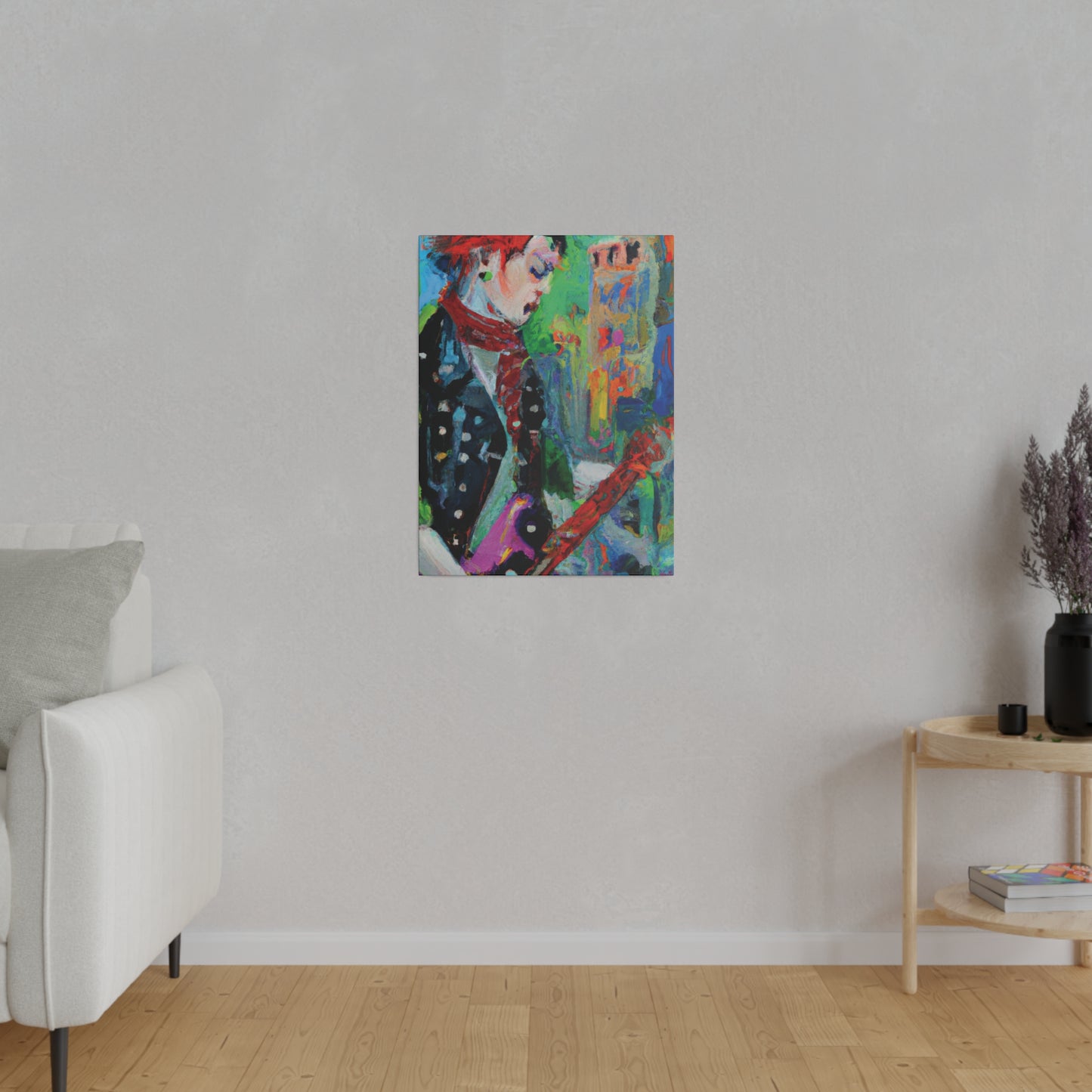 9721W - Rockstar Oil Painting Style Print | Poster | Home Decor | Wall Art | Music Art | Canvas
