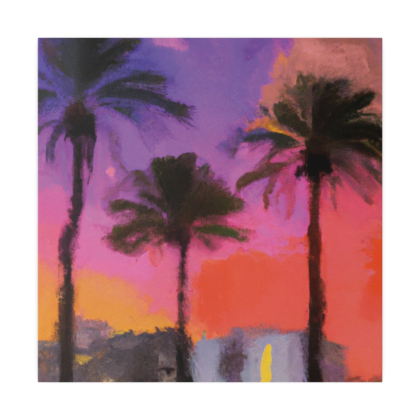 722V - Miami Beach Sunset Painting Print | Miami | Beach | Sunset | Poster | Home Decor | Wall Art | Canvas