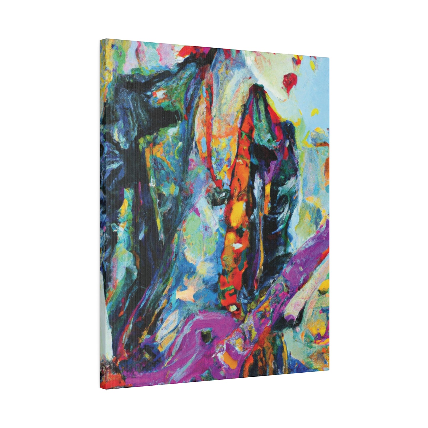 9351Q - Rockstar Oil Painting Style Print | Poster | Home Decor | Wall Art | Music Art | Canvas