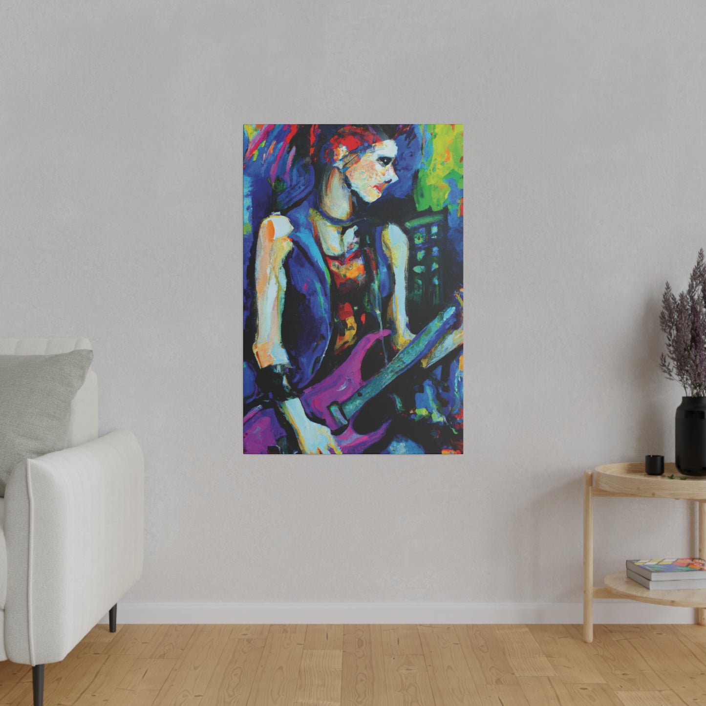 4374G - Rockstar Oil Painting Style Print | Poster | Home Decor | Wall Art | Music Art | Canvas