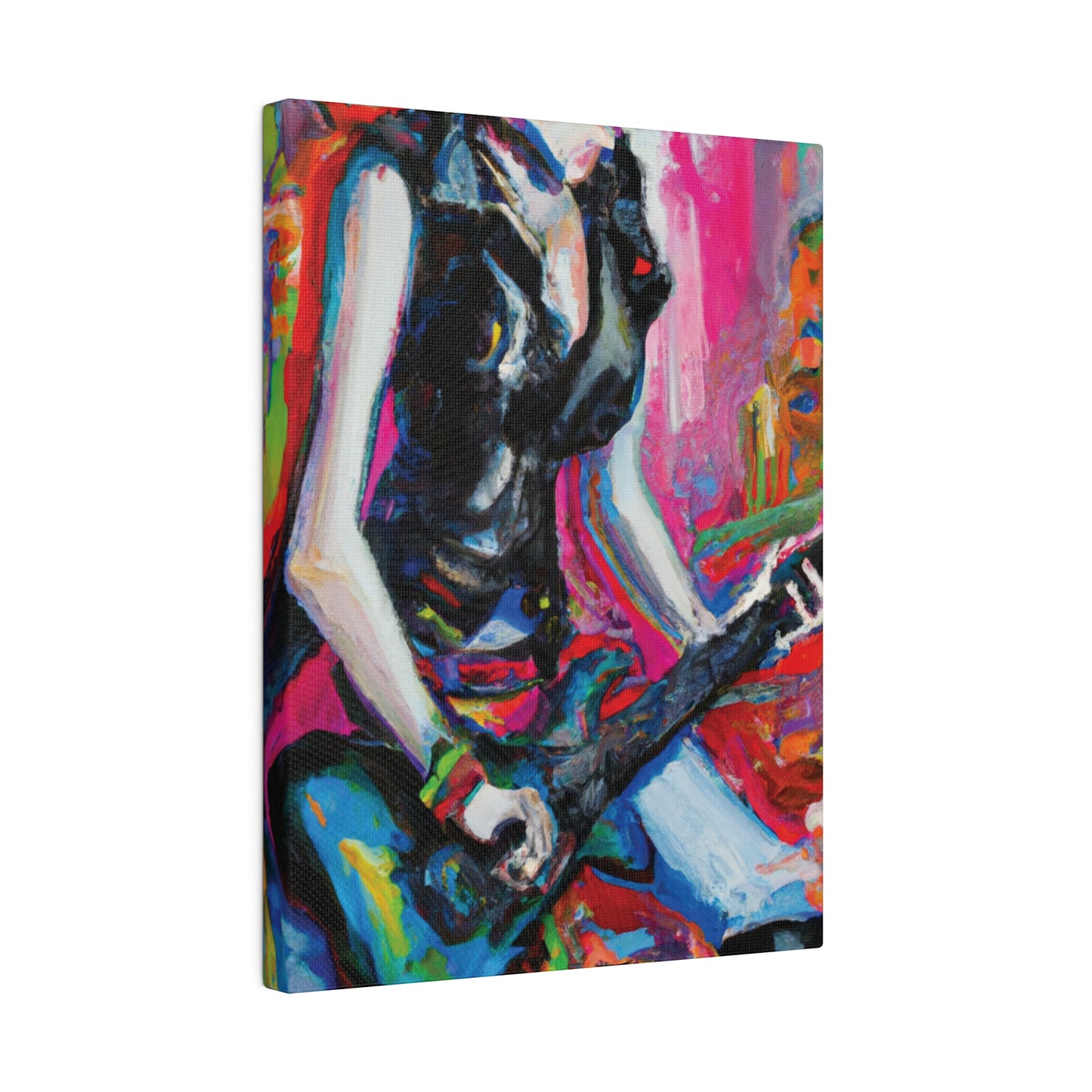 795W - Rockstar Oil Painting Style Print | Poster | Home Decor | Wall Art | Music Art | Canvas