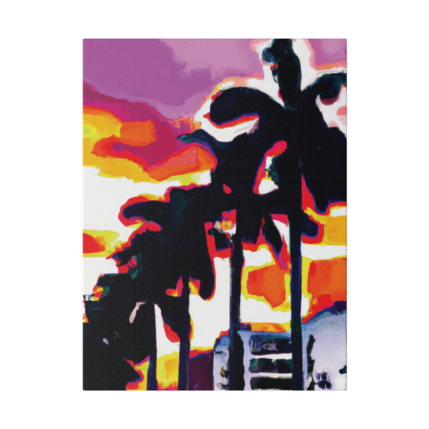 1923K - Miami Beach Sunset Painting Print | Miami | Beach | Sunset | Poster | Home Decor | Wall Art | Canvas