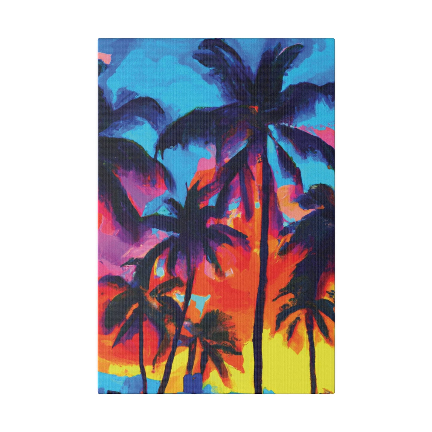 4672F - Miami Beach Sunset Painting Print | Miami | Beach | Sunset | Poster | Home Decor | Wall Art | Canvas