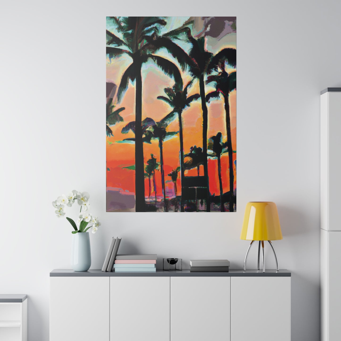 4891A - Miami Beach Sunset Painting Print | Miami | Beach | Sunset | Poster | Home Decor | Wall Art | Canvas