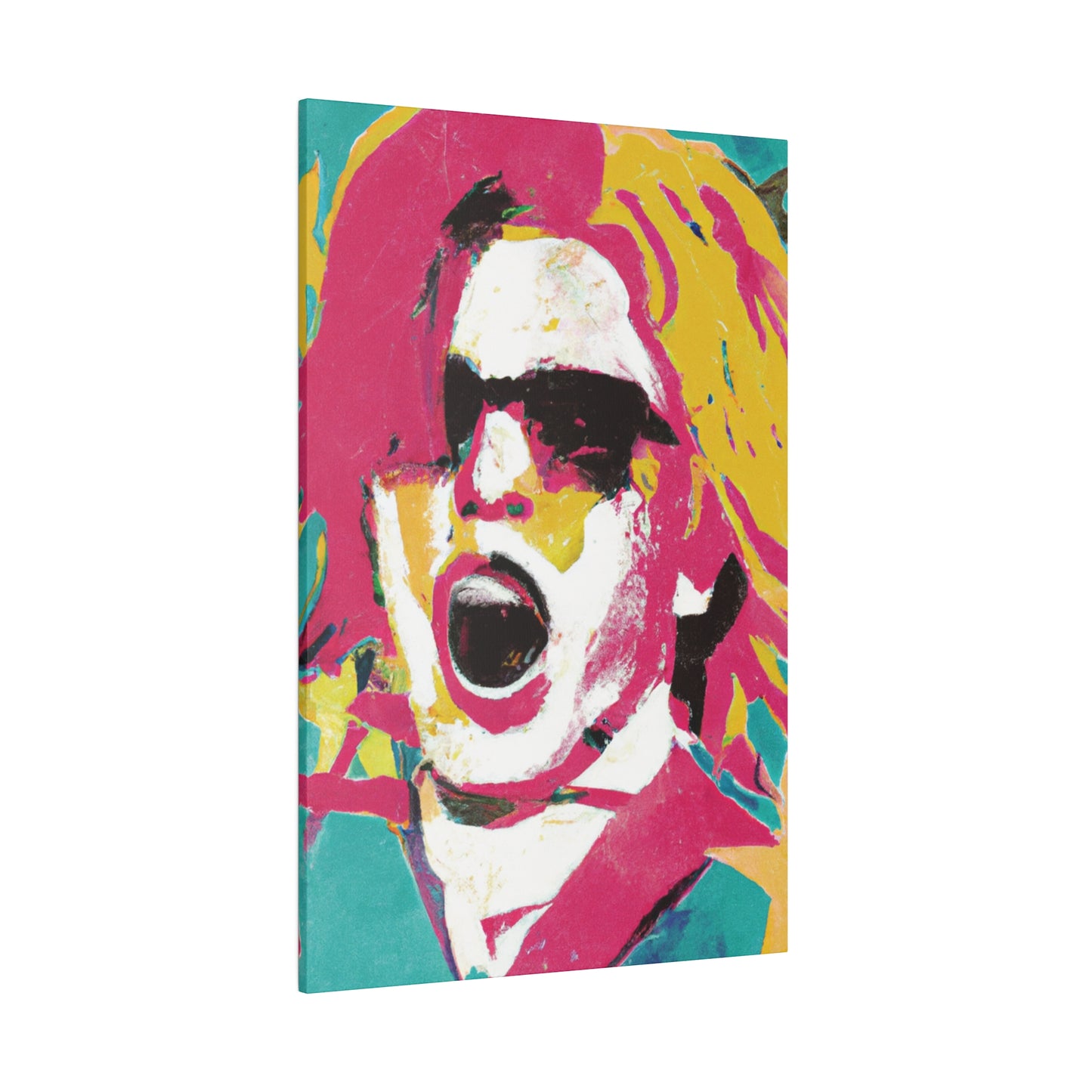 9342P - Rockstar Painting Print | Face | Abstract | Poster | Home Decor | Wall Art | Music Art | Canvas