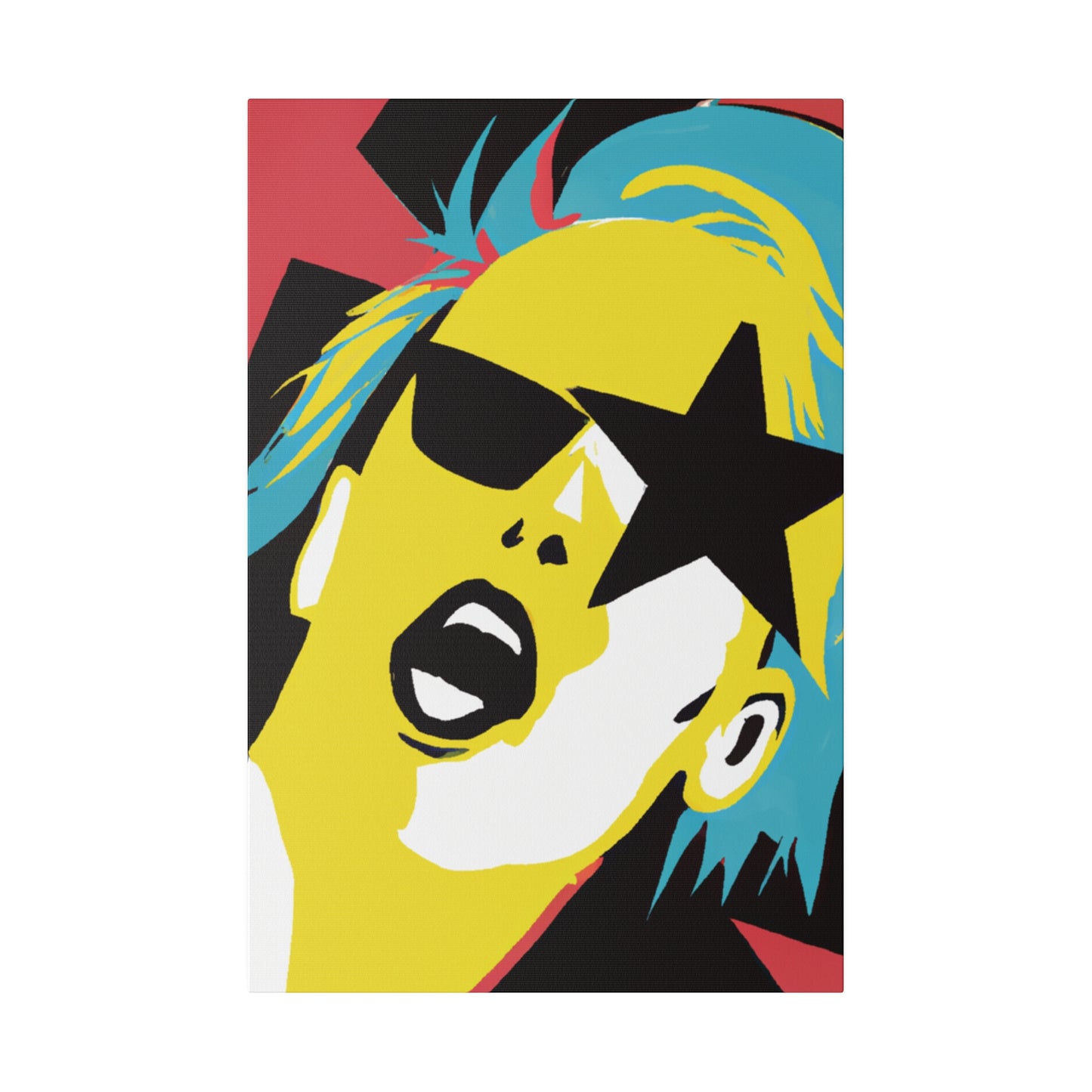 3688R - Rockstar Painting Print | Face | Abstract | Poster | Home Decor | Wall Art | Music Art | Canvas