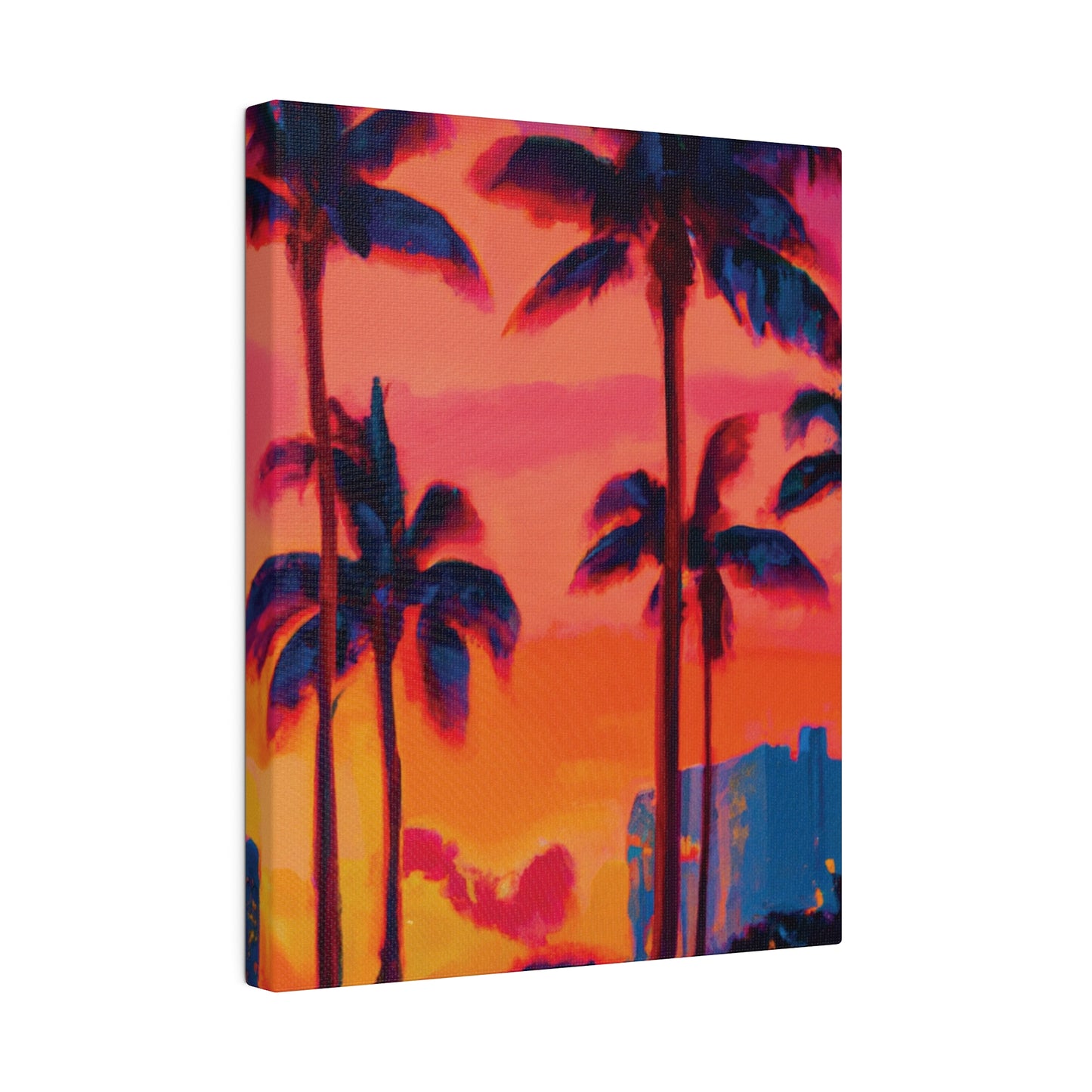 4456Y - Miami Beach Sunset Painting Print | Miami | Beach | Sunset | Poster | Home Decor | Wall Art | Canvas