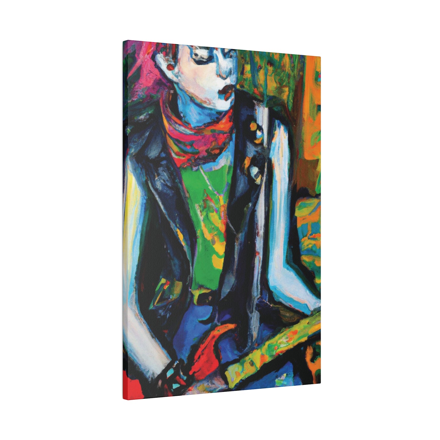 7893Q - Rockstar Oil Painting Style Print | Poster | Home Decor | Wall Art | Music Art | Canvas