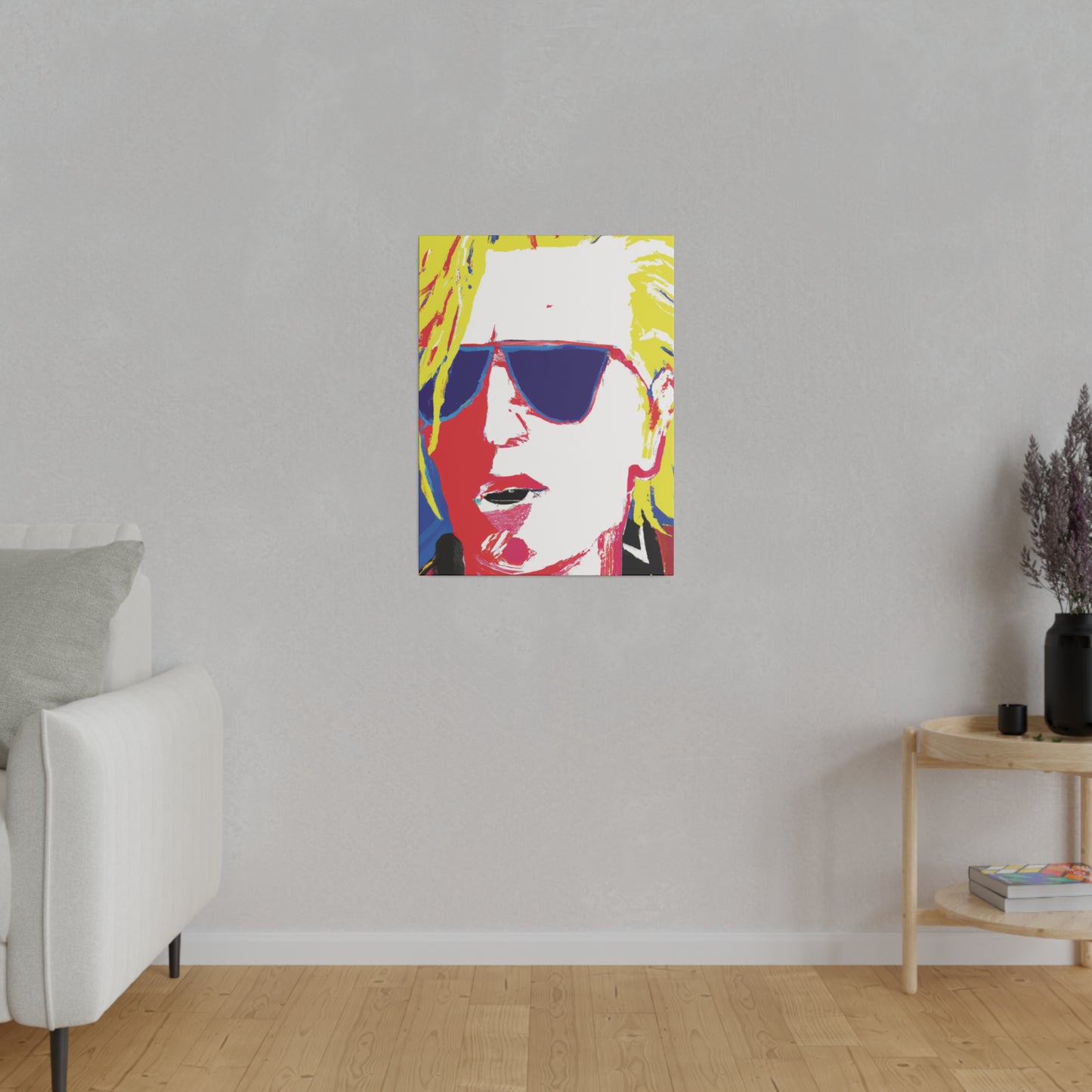 7405Y - Rockstar Painting Print | Face | Abstract | Poster | Home Decor | Wall Art | Music Art | Canvas