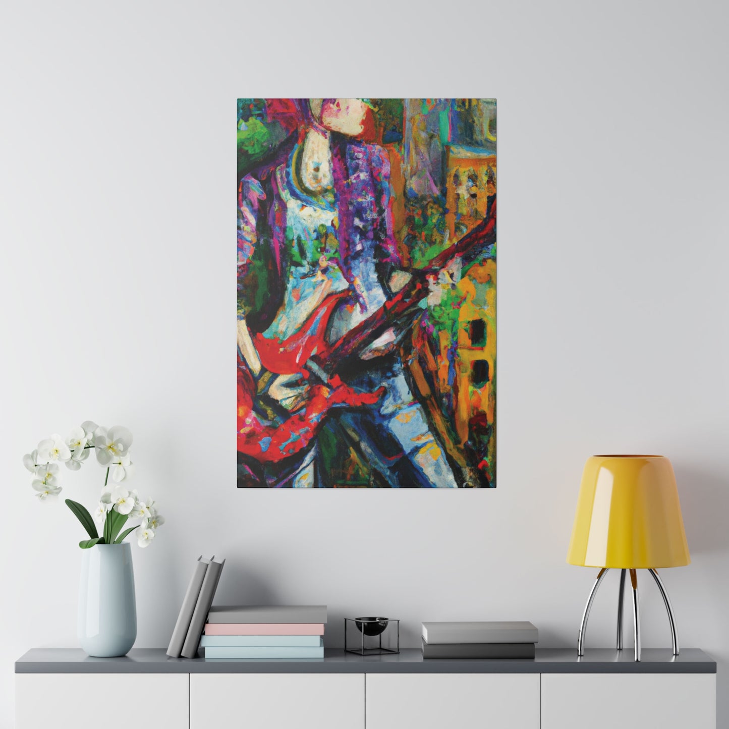 8263J - Rockstar Oil Painting Style Print | Poster | Home Decor | Wall Art | Music Art | Canvas